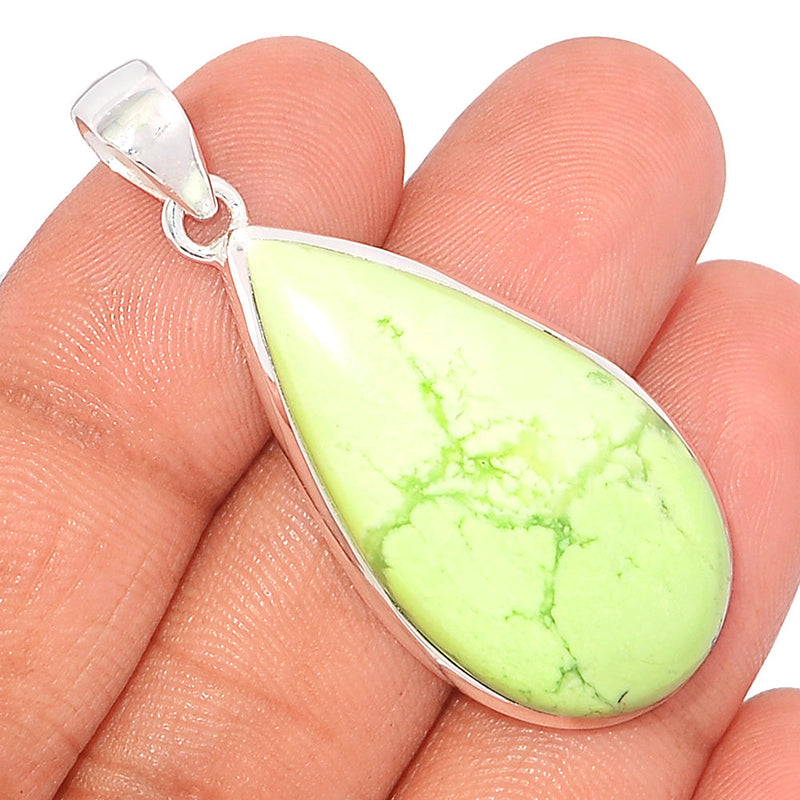 1.9" Citron Chrysoprase From Mint Chrysoprase Pendants - LMCP223