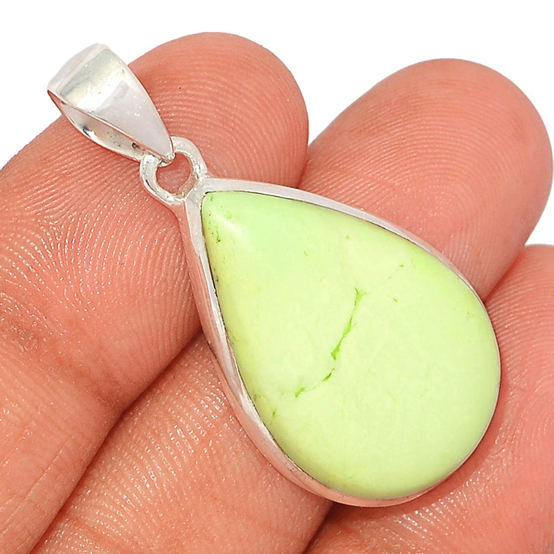 1.5" Citron Chrysoprase From Mint Chrysoprase Pendants - LMCP224