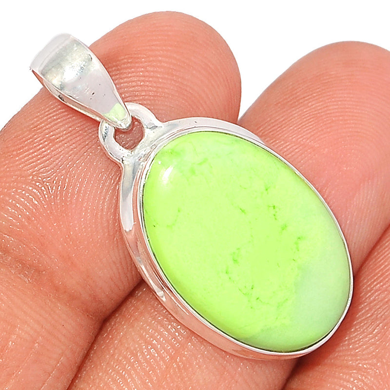 1.3" Citron Chrysoprase From Mint Chrysoprase Pendants - LMCP241