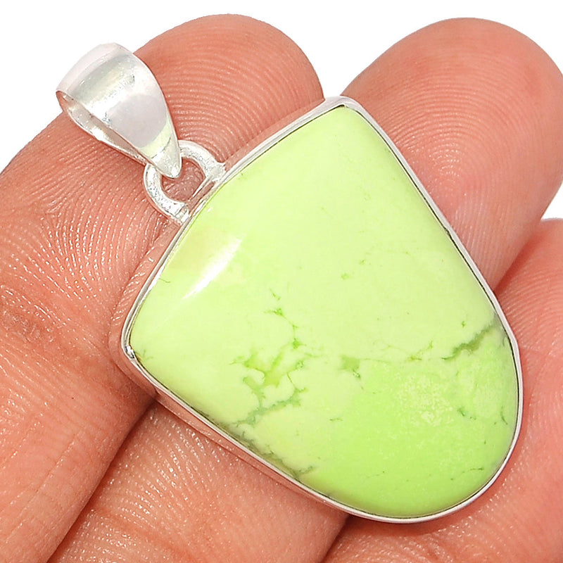 1.6" Citron Chrysoprase From Mint Chrysoprase Pendants - LMCP243