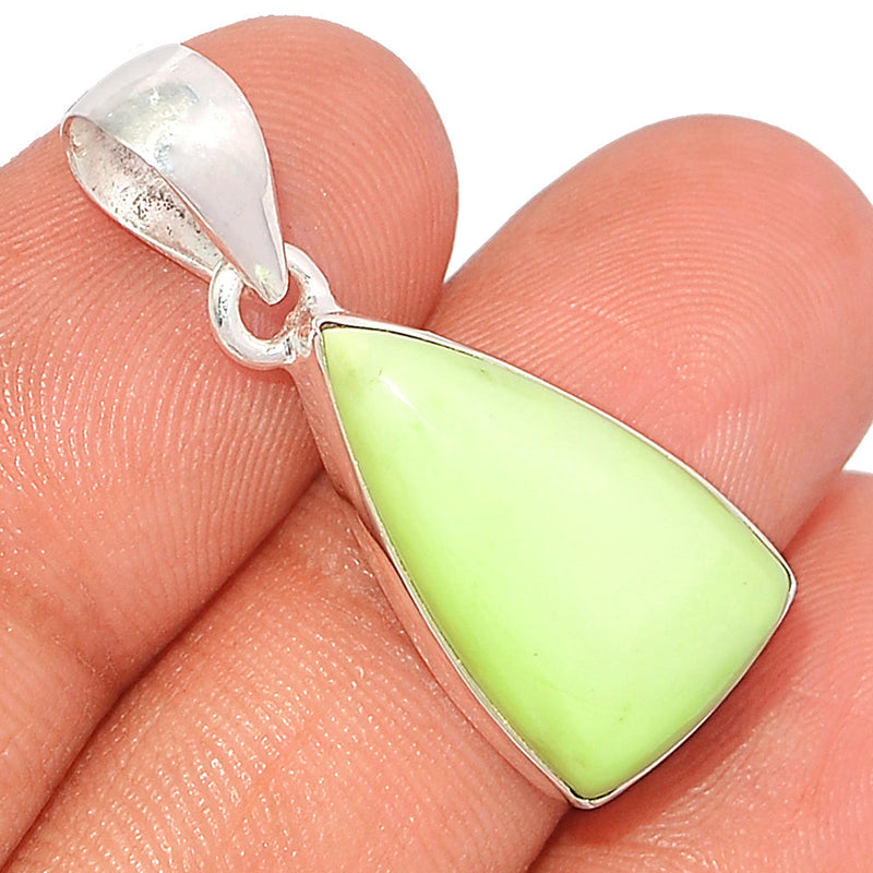 1.2" Citron Chrysoprase From Mint Chrysoprase Pendants - LMCP257