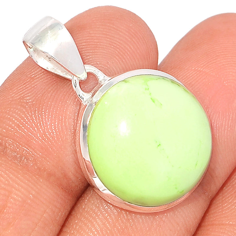 1.2" Citron Chrysoprase From Mint Chrysoprase Pendants - LMCP259