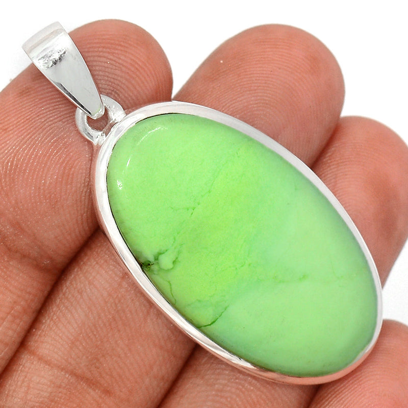 2" Citron Chrysoprase From Mint Chrysoprase Pendants - LMCP268