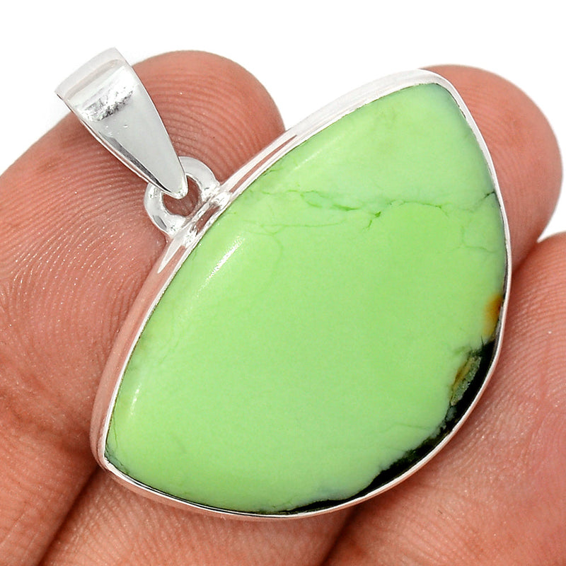 1.3" Citron Chrysoprase From Mint Chrysoprase Pendants - LMCP281