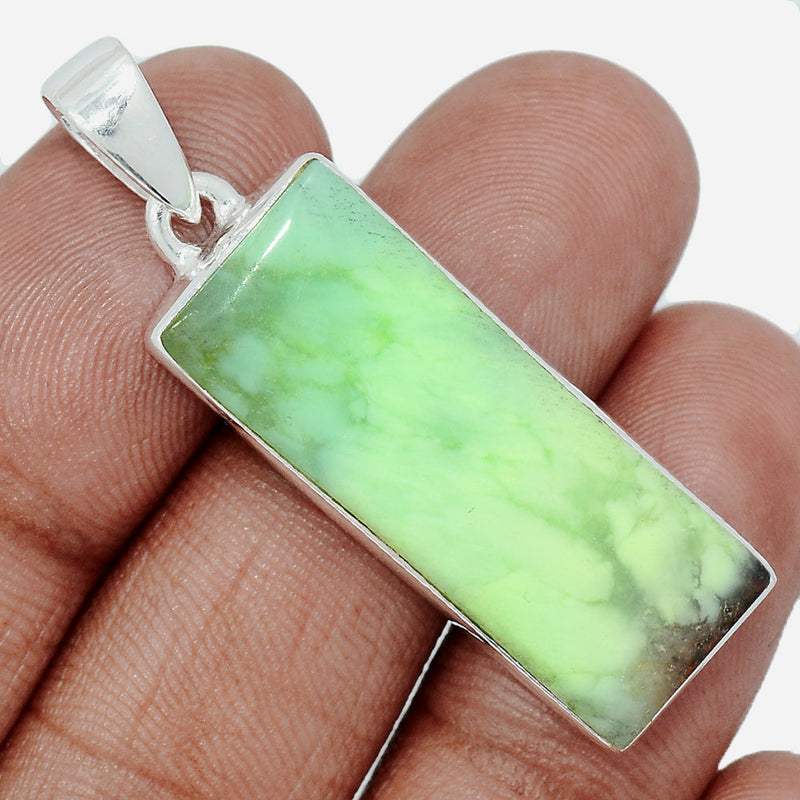 1.7" Citron Chrysoprase From Mint Chrysoprase Pendants - LMCP295