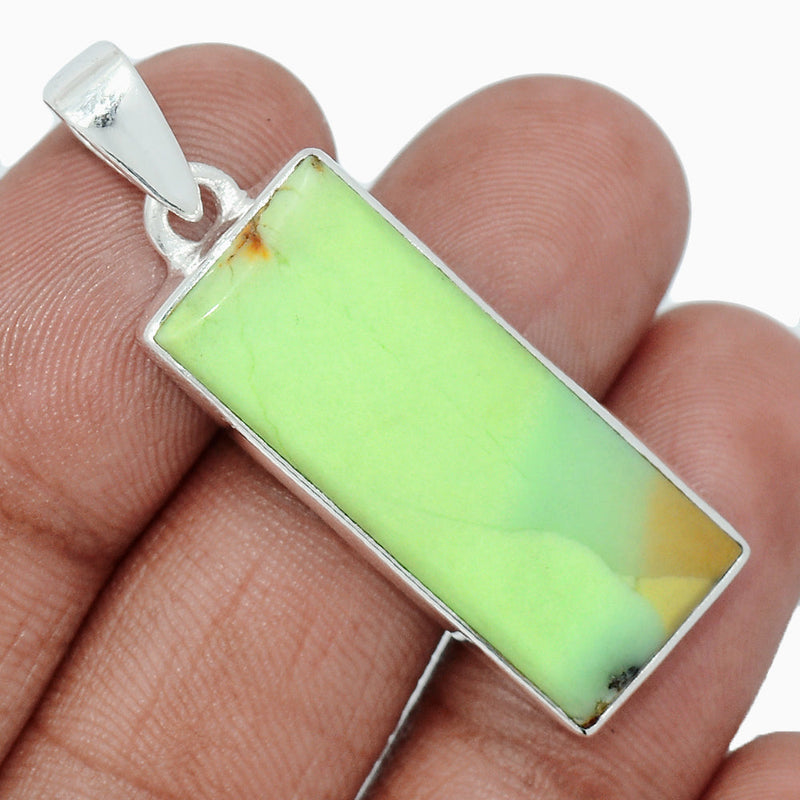 1.7" Citron Chrysoprase From Mint Chrysoprase Pendants - LMCP298