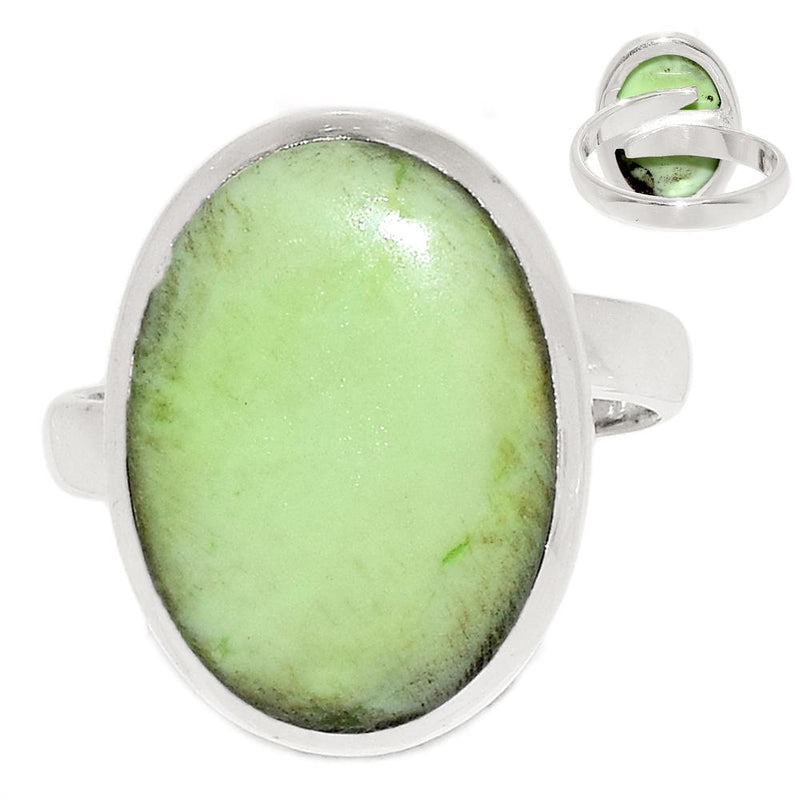 Adjustable - Citron Chrysoprase from Mint Chrysoprase Ring-LMCR204