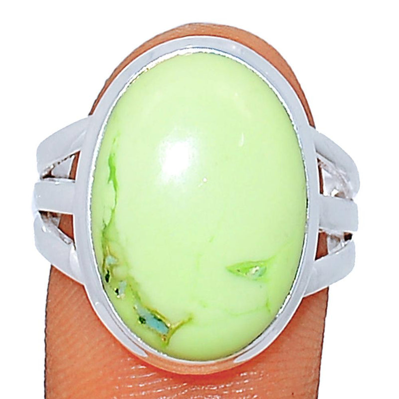 Citron Chrysoprase from Mint Chrysoprase Ring - LMCR266
