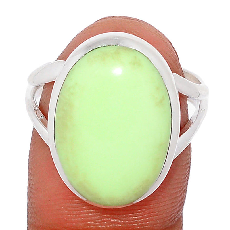 Citron Chrysoprase From Mint Chrysoprase Ring - LMCR341