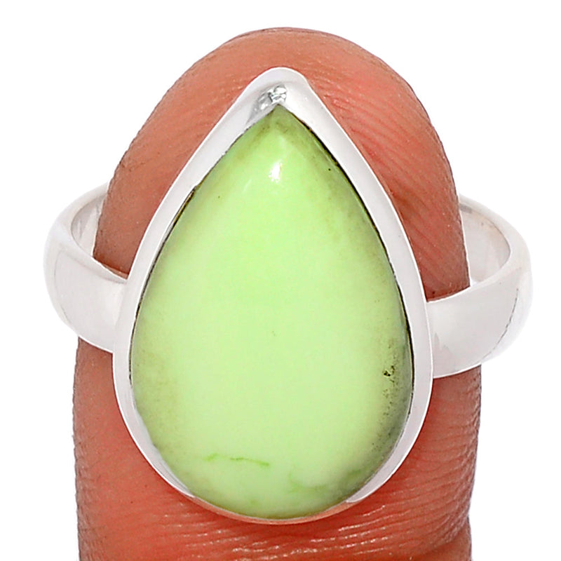 Citron Chrysoprase From Mint Chrysoprase Ring - LMCR361