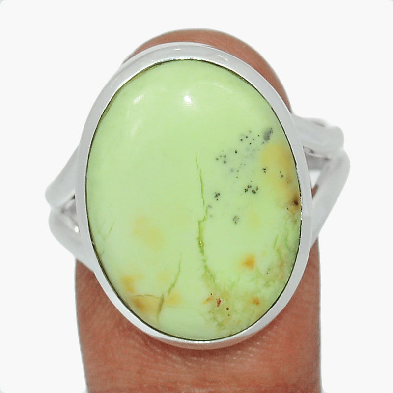 Citron Chrysoprase From Mint Chrysoprase Ring - LMCR448