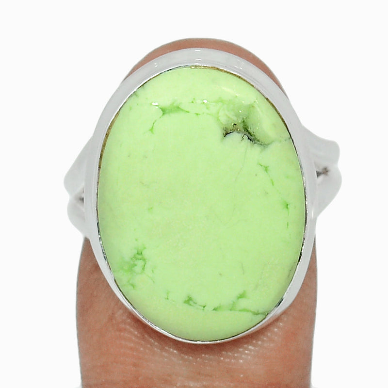 Citron Chrysoprase From Mint Chrysoprase Ring - LMCR454