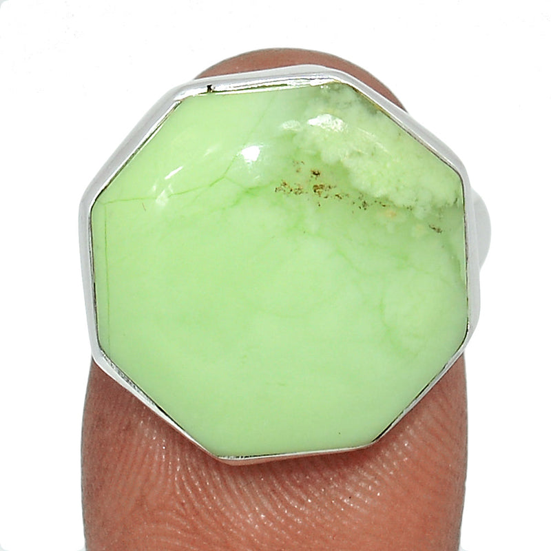Citron Chrysoprase From Mint Chrysoprase Ring - LMCR458