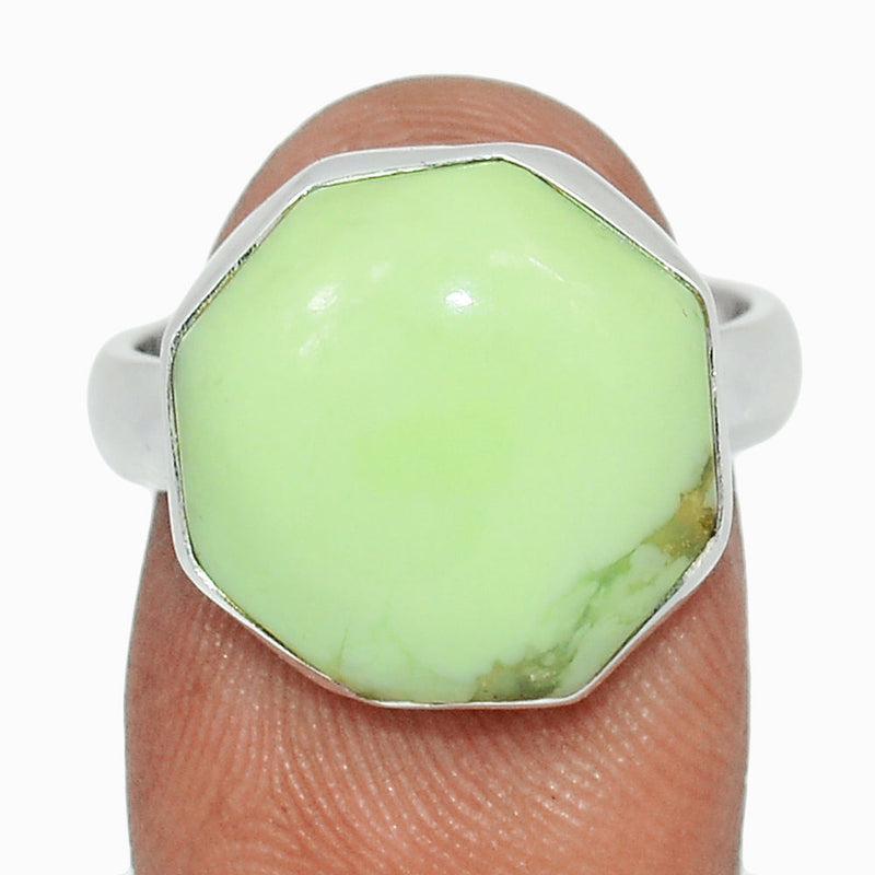 Citron Chrysoprase From Mint Chrysoprase Ring - LMCR462
