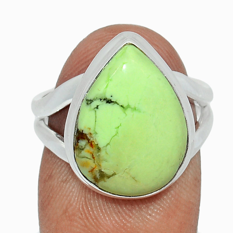 Citron Chrysoprase From Mint Chrysoprase Ring - LMCR467