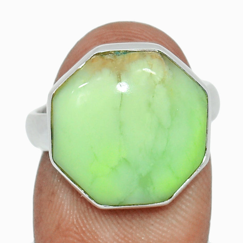 Citron Chrysoprase From Mint Chrysoprase Ring - LMCR473