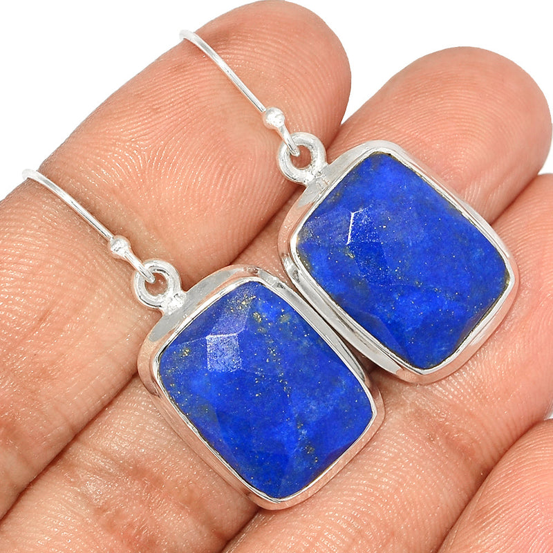 1.5" Lapis Faceted Earrings - LPFE125