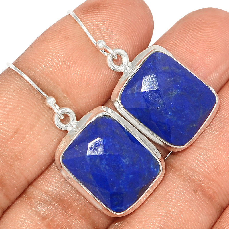 1.5" Lapis Faceted Earrings - LPFE128