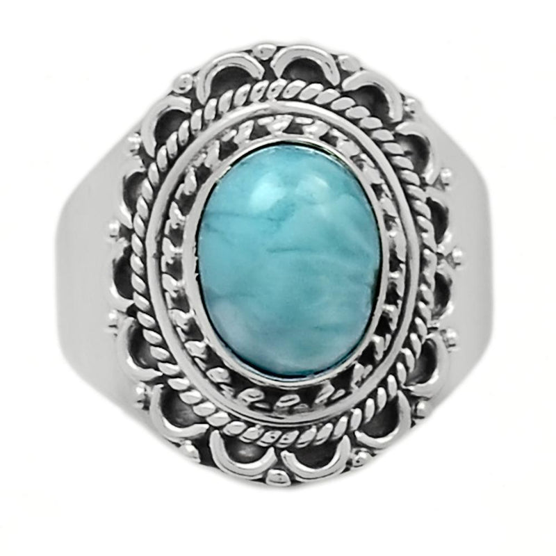 8*10MM : Fine Filigree - Larimar Ring - LRIR2485