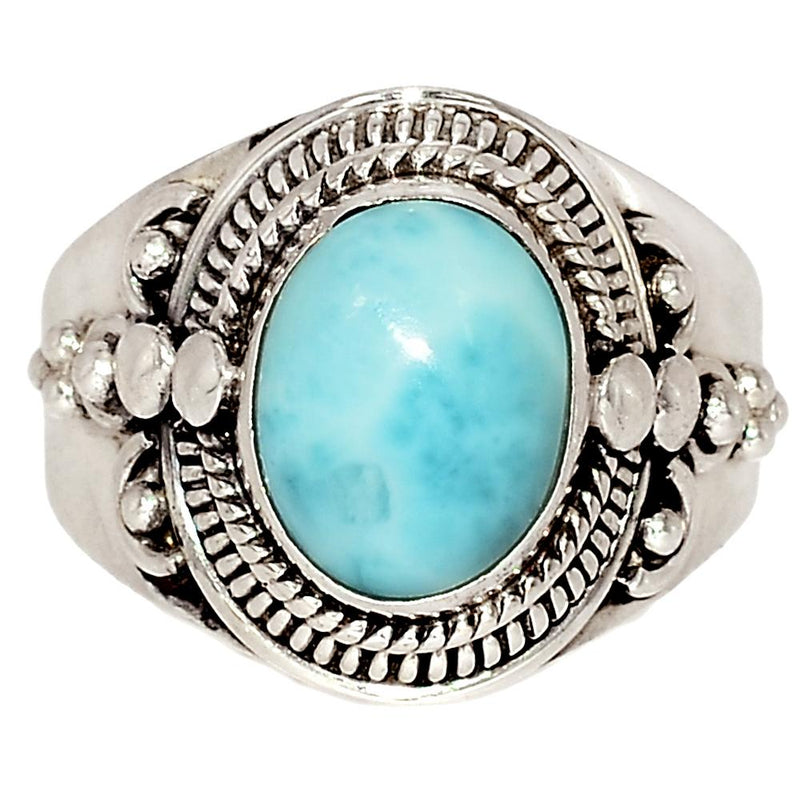 8*10 MM : Fine Filigree - Larimar Ring - LRIR2679