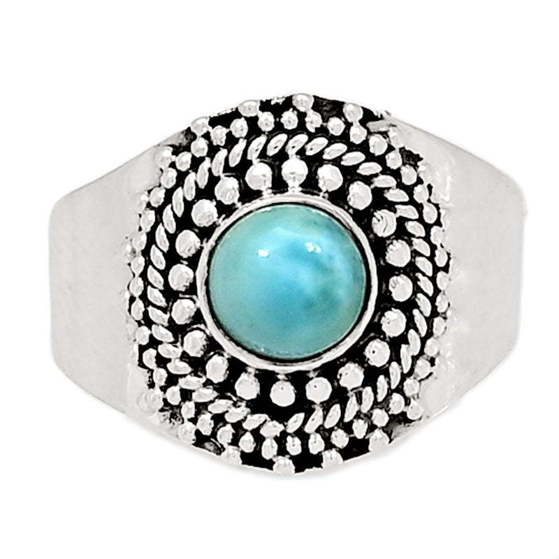 6*6 MM Fine Filigree - Larimar Ring - LRIR2680