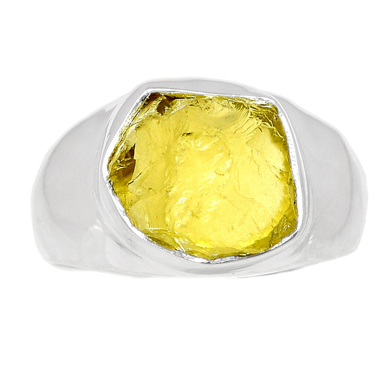 Solid - Lemon Topaz Rough Ring - LTRR100