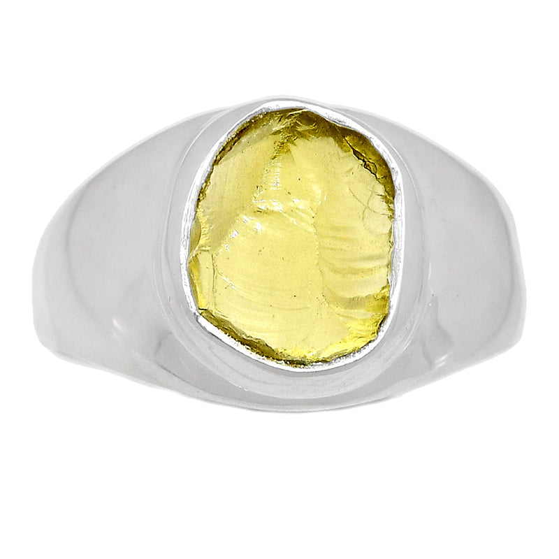 Solid - Lemon Topaz Rough Ring - LTRR84