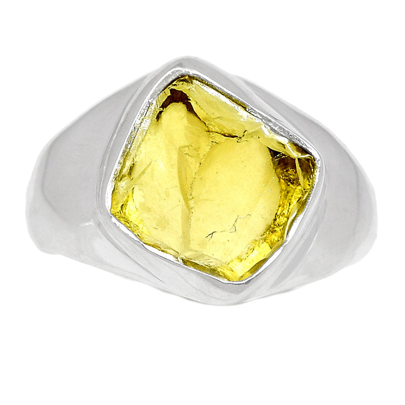 Solid - Lemon Topaz Rough Ring - LTRR89