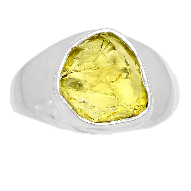 Solid - Lemon Topaz Rough Ring - LTRR92
