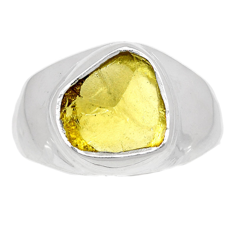 Solid - Lemon Topaz Rough Ring - LTRR93