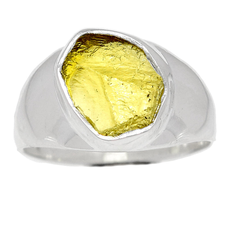 Solid - Lemon Topaz Rough Ring - LTRR96