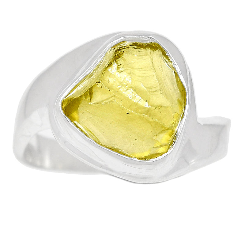 Solid - Lemon Topaz Rough Ring - LTRR97
