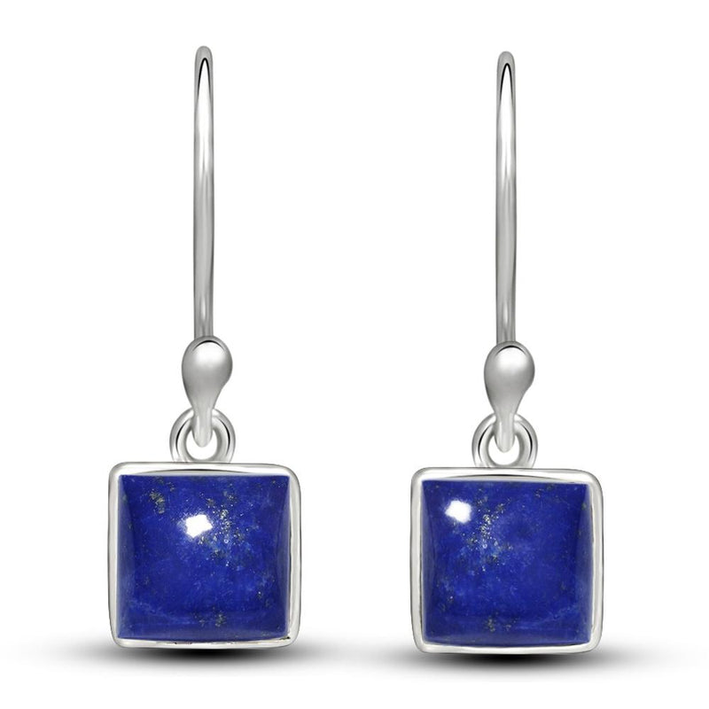 7*7 MM Square - Lapis Silver Earrings - CB-E903LPS Catalogue