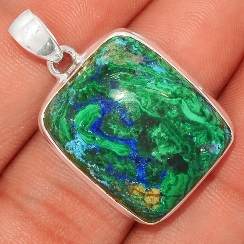 1.3" Malachite In Azurite Pendants - MAZP1039