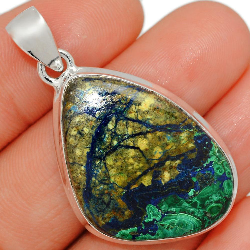1.7" Malachite In Azurite Pendants - MAZP844