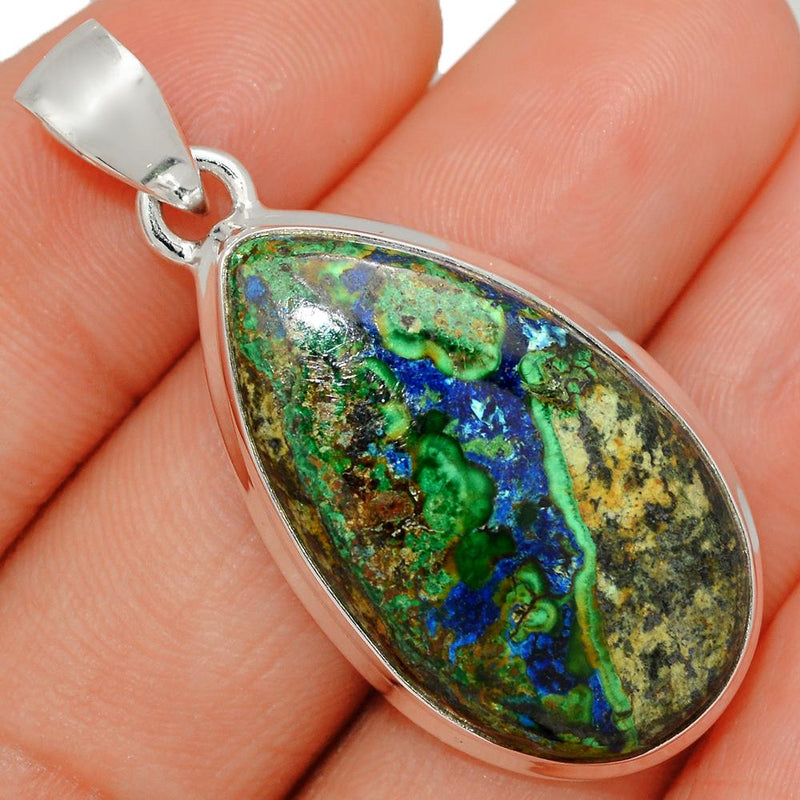 1.7" Malachite In Azurite Pendants - MAZP847