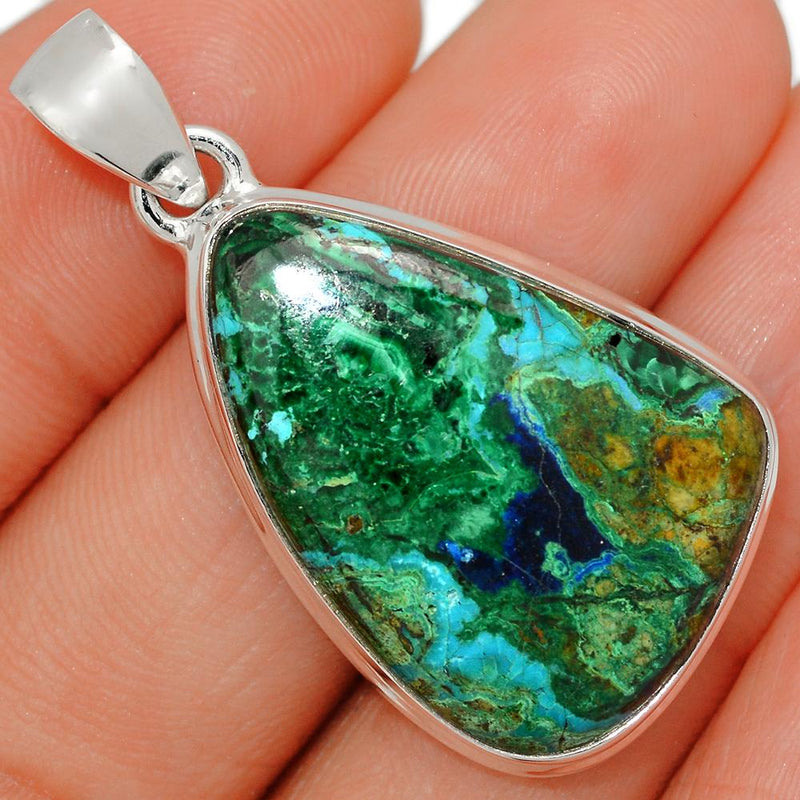 1.6" Malachite In Azurite Pendants - MAZP850