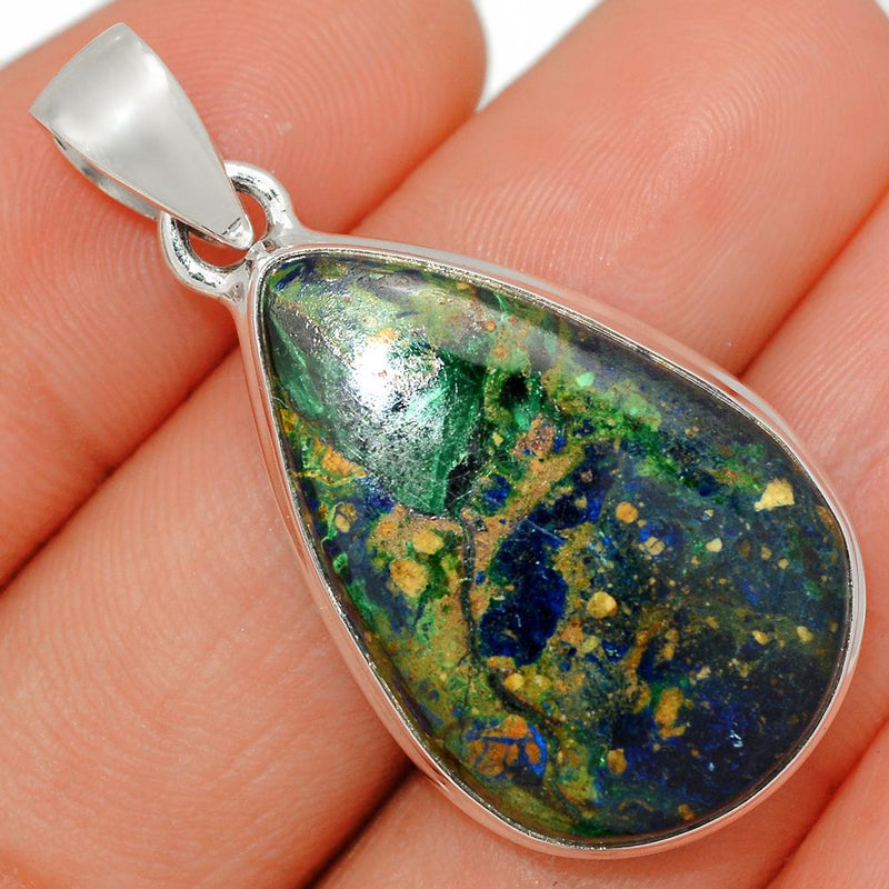 1.6" Malachite In Azurite Pendants - MAZP855