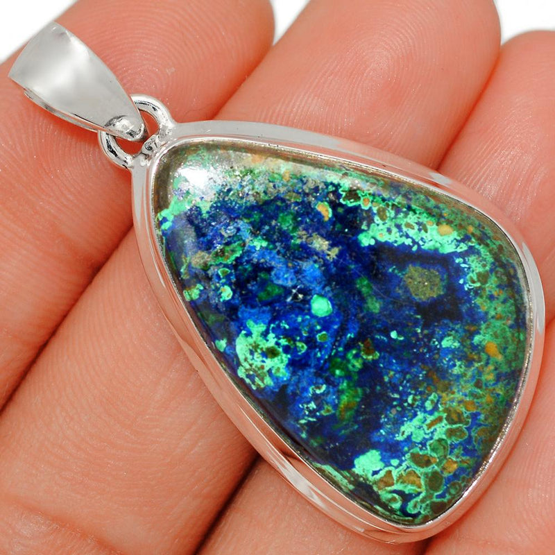 1.8" Malachite In Azurite Pendants - MAZP856
