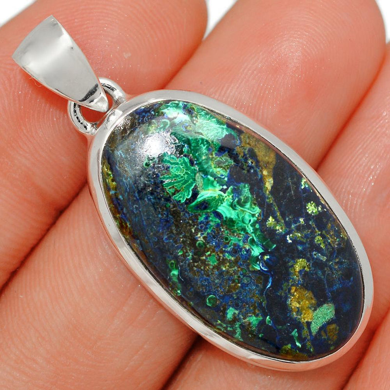 1.6" Malachite In Azurite Pendants - MAZP869