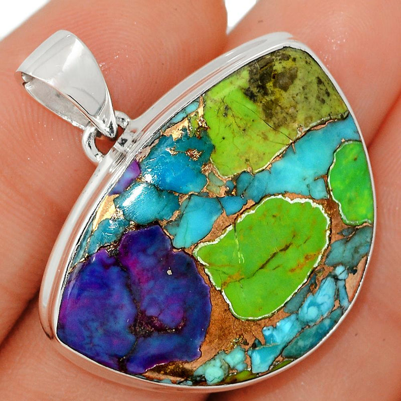 1.2" Multi Copper Turquoise Pendants - MCTP103