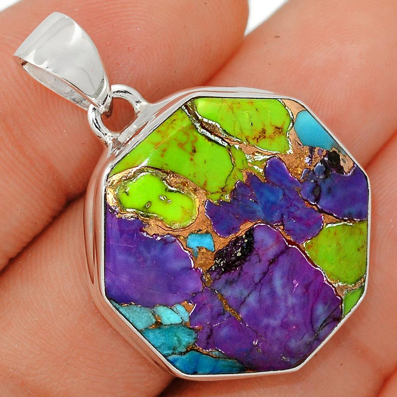 1.3" Multi Copper Turquoise Pendants - MCTP104