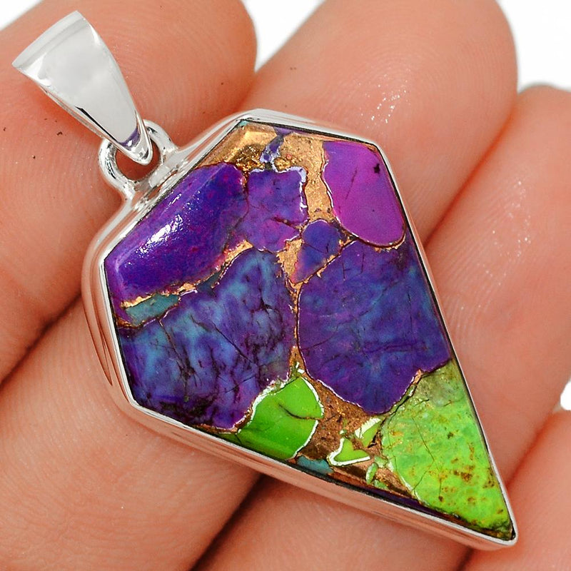 1.7" Multi Copper Turquoise Pendants - MCTP116