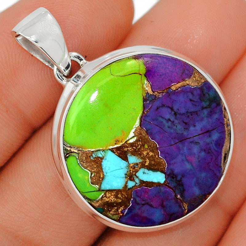 1.5" Multi Copper Turquoise Pendants - MCTP117