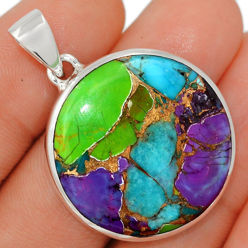 1.5" Multi Copper Turquoise Pendants - MCTP57
