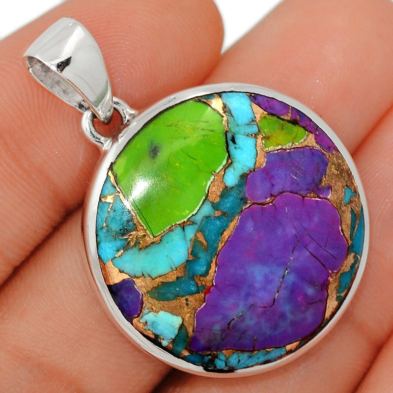 1.5" Multi Copper Turquoise Pendants - MCTP80