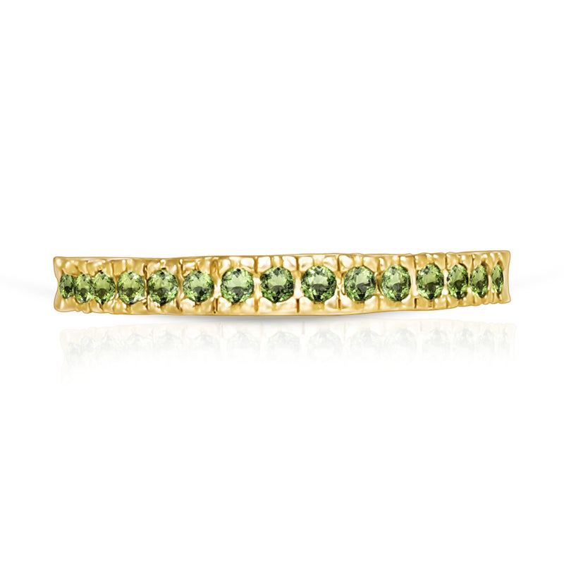 1.5 MM Round - 18k Gold Vermeil - Moldavite Faceted Ring - MDS2 Catalogue