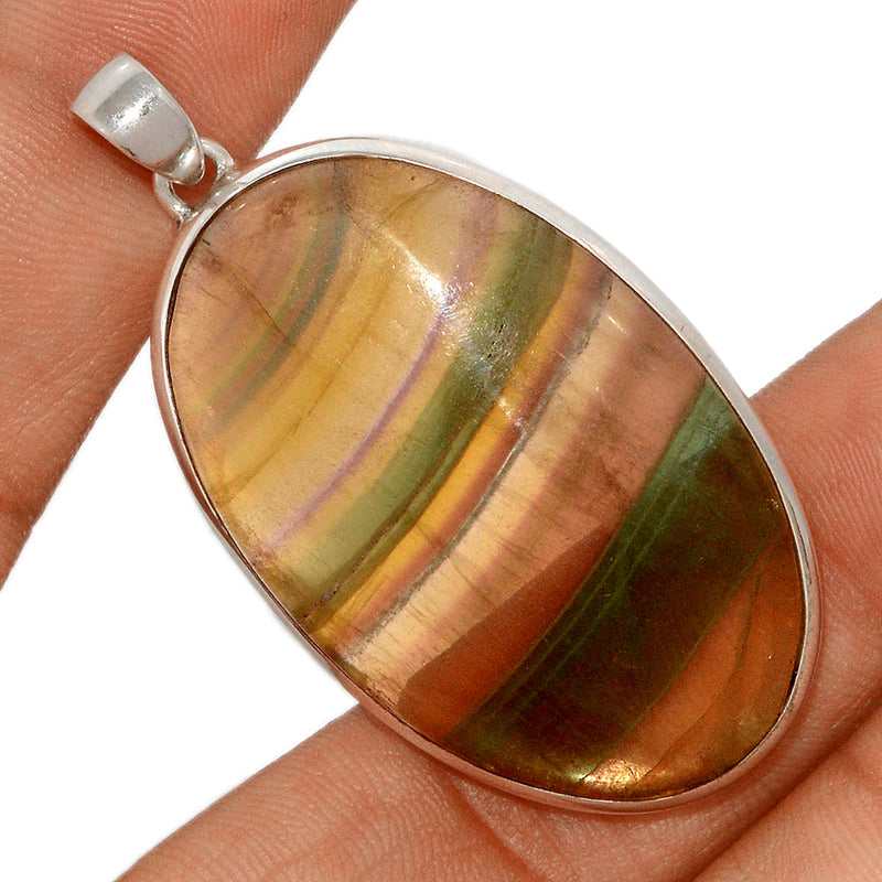 2.1" Rainbow Fluorite Pendants - MFCP1521