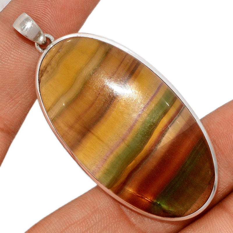 2.5" Rainbow Fluorite Pendants - MFCP1522