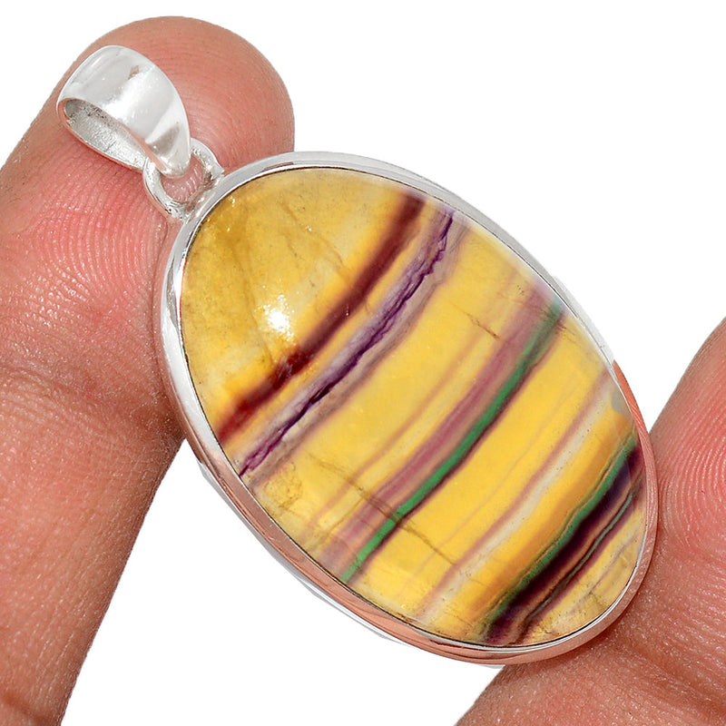 1.7" Rainbow Fluorite Pendants - MFCP1541